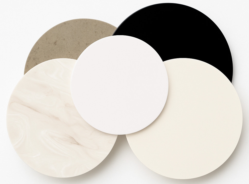 Runde Corian plader
