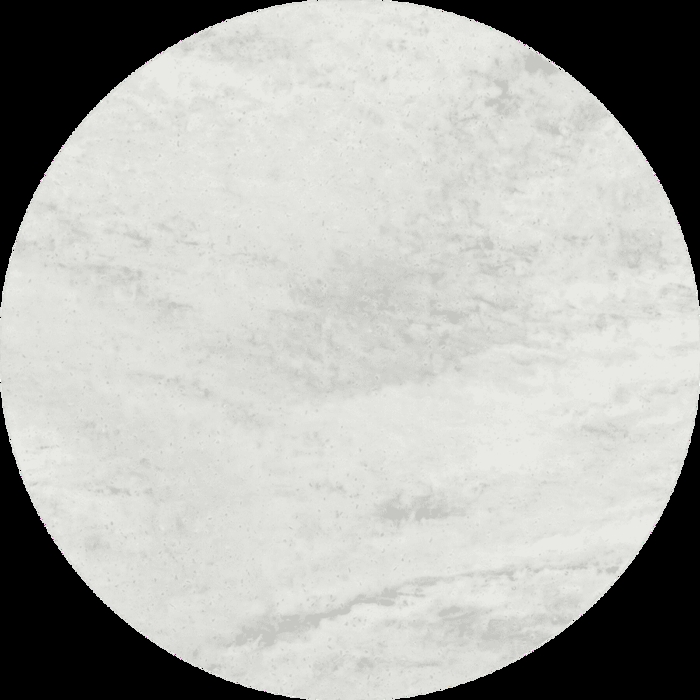Carrara Lino Corian rund plade 12 mm