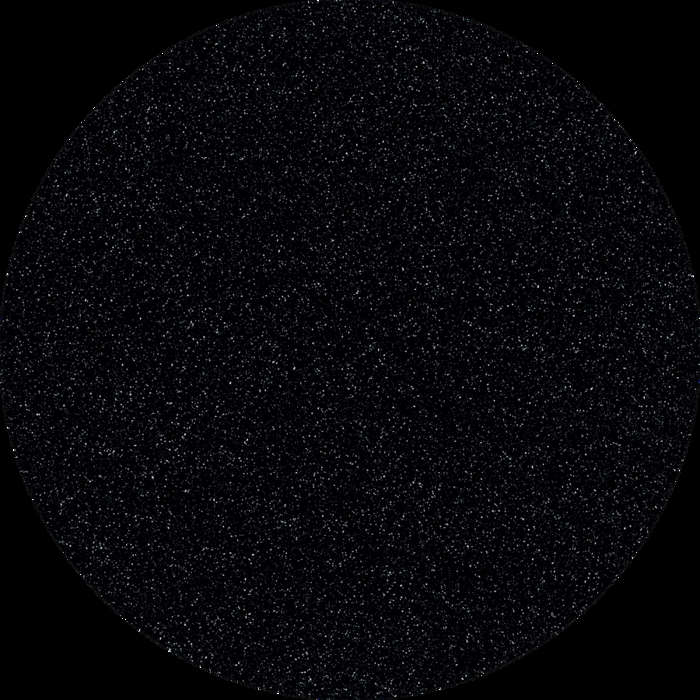 Deep Black Quartz Corian rund plade 12 mm