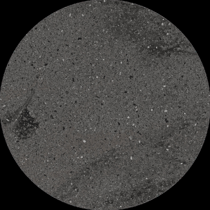 Lava Rock Corian rund plade 12 mm