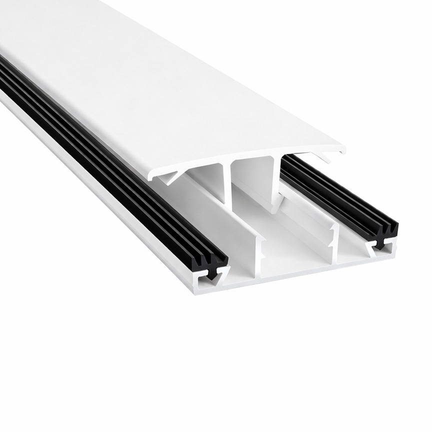 Midterprofil til gop Multiglas 10/16 mm Hvid L:3,5 meter