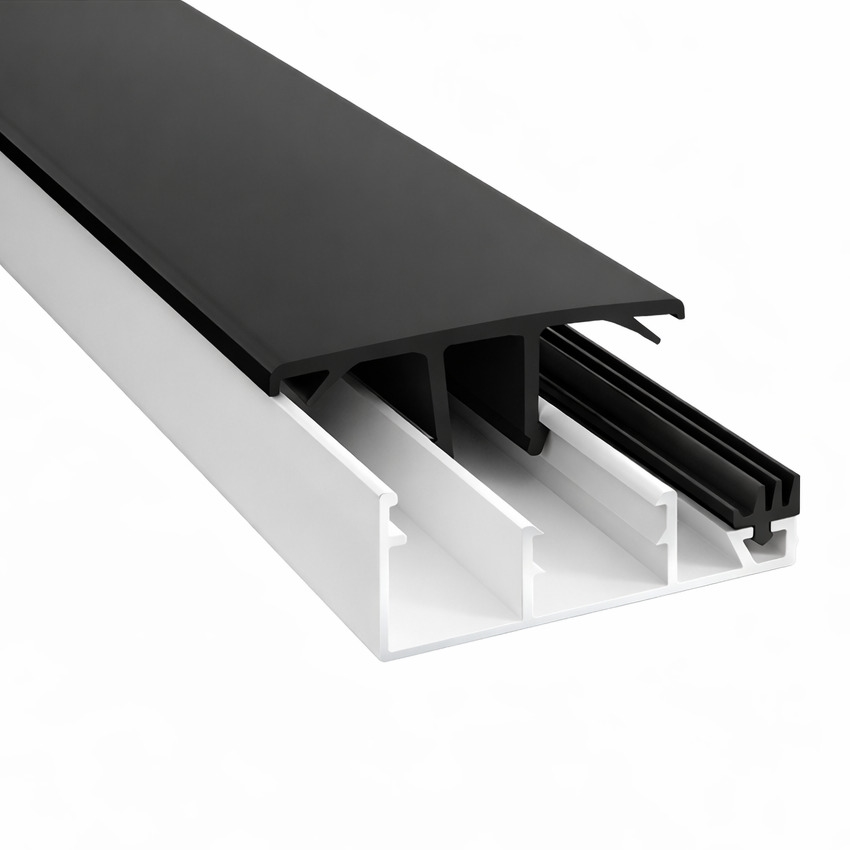 Kantprofil til gop Multiglas 16 mm Hvid/Sort L:3,5 meter