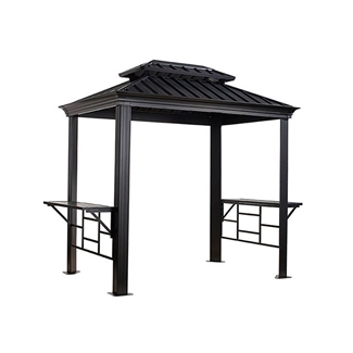 Messina BBQ Pergola Grå 5 m2 - Helårs grill pergola