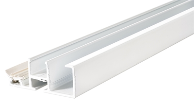 Hvid sideprofil med gummiliste 16mm RIATHERM® 3000mm