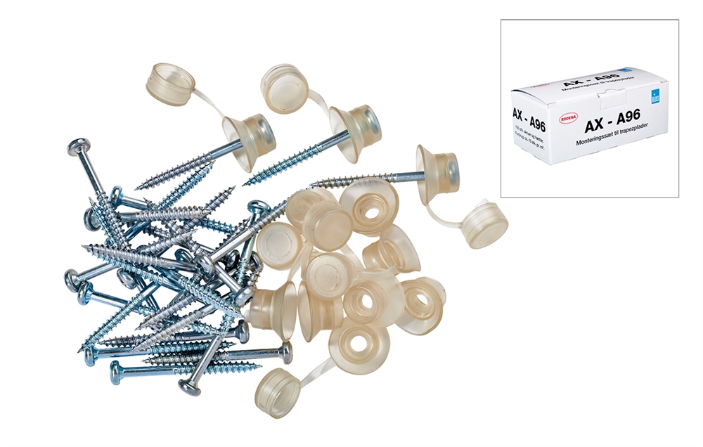 A96 Topskrue til PVC og SUNLUX Trapezplader 100 stk